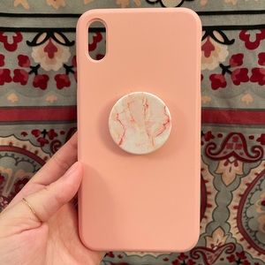 iPhone Xs Max pink silicon case